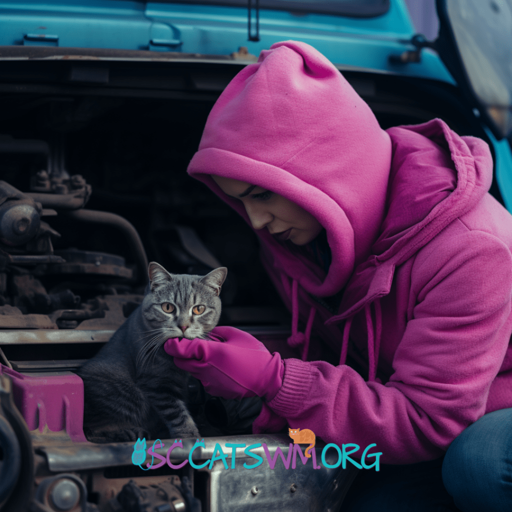 checking for cats under cars and in engines in the winter Second Chance Cats of West Michigan Grand Rapids Michigan