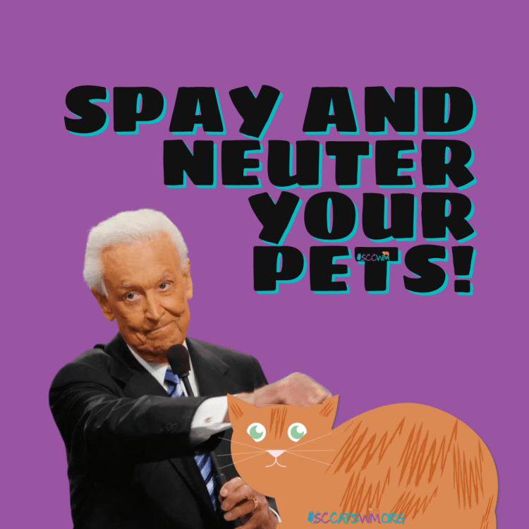 Spay and neuter your pets Bob Barker and Second Chance Cats of West Michigan