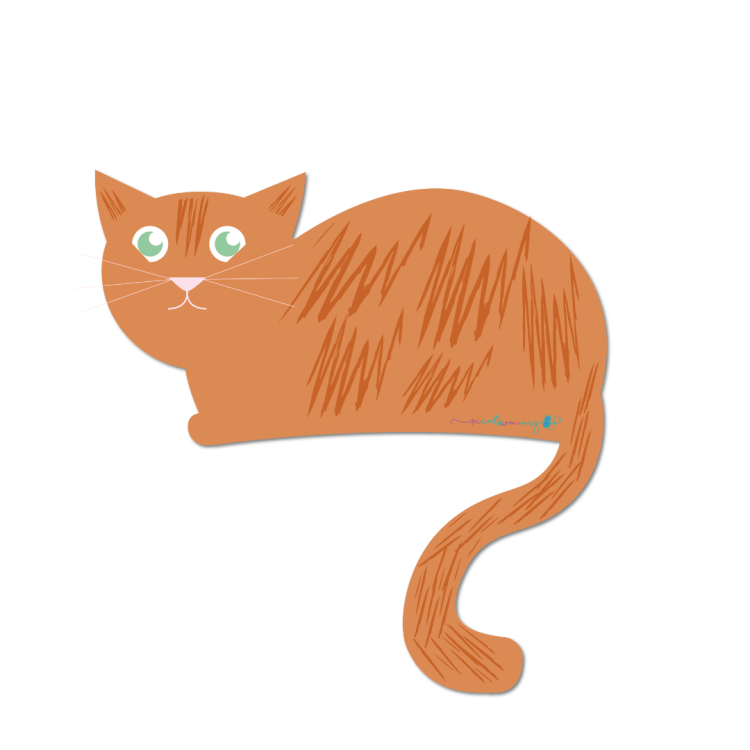 A cartoon of Hudson, a cheerful and playful cat, representing his heartwarming rescue story featured in the Second Chance Cats' Heartwarming Stories section