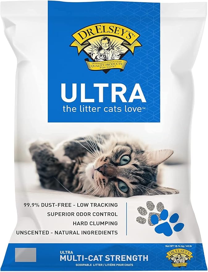 Dr. Elsey's Ultra UnScented Clumping Clay Cat Litter 40 lb. Bag  cat gift list