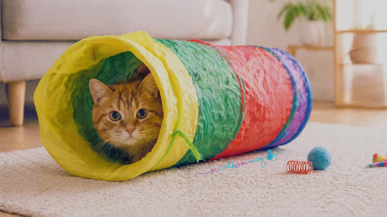 boredom in cats crinkle tunnels